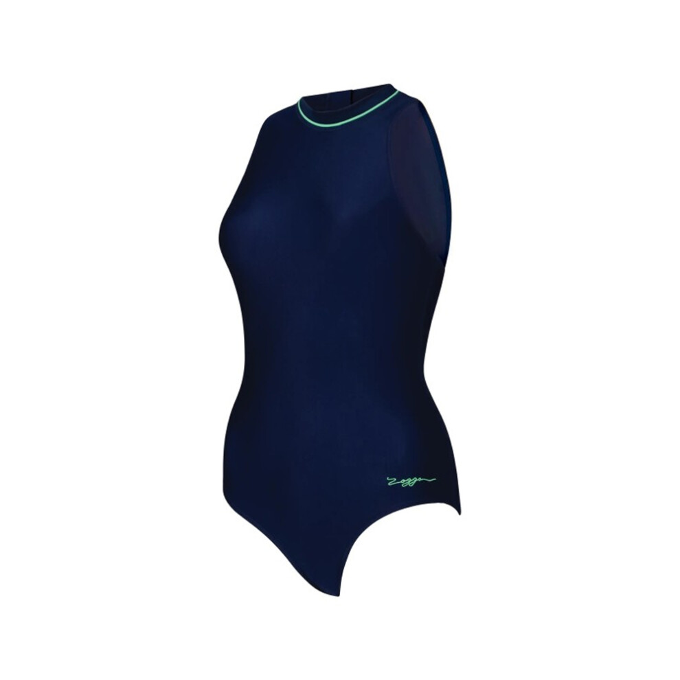 Zoggs (40 In, Navy) Womens/Ladies Zipped One Piece Swimsuit