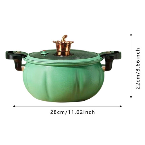 Pumpkin-Shaped Dutch Oven 8L Orange Nonstick Ceramic 1