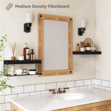 Bathroom Shelves over Toilet - Wall Mounted Floating Shelves Toilet Paper Storage Small Farmhouse Decor Shelf 16 Inch
