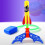 Yellow Foot Flying Rocket Toy with Soft Foam Ammo 2