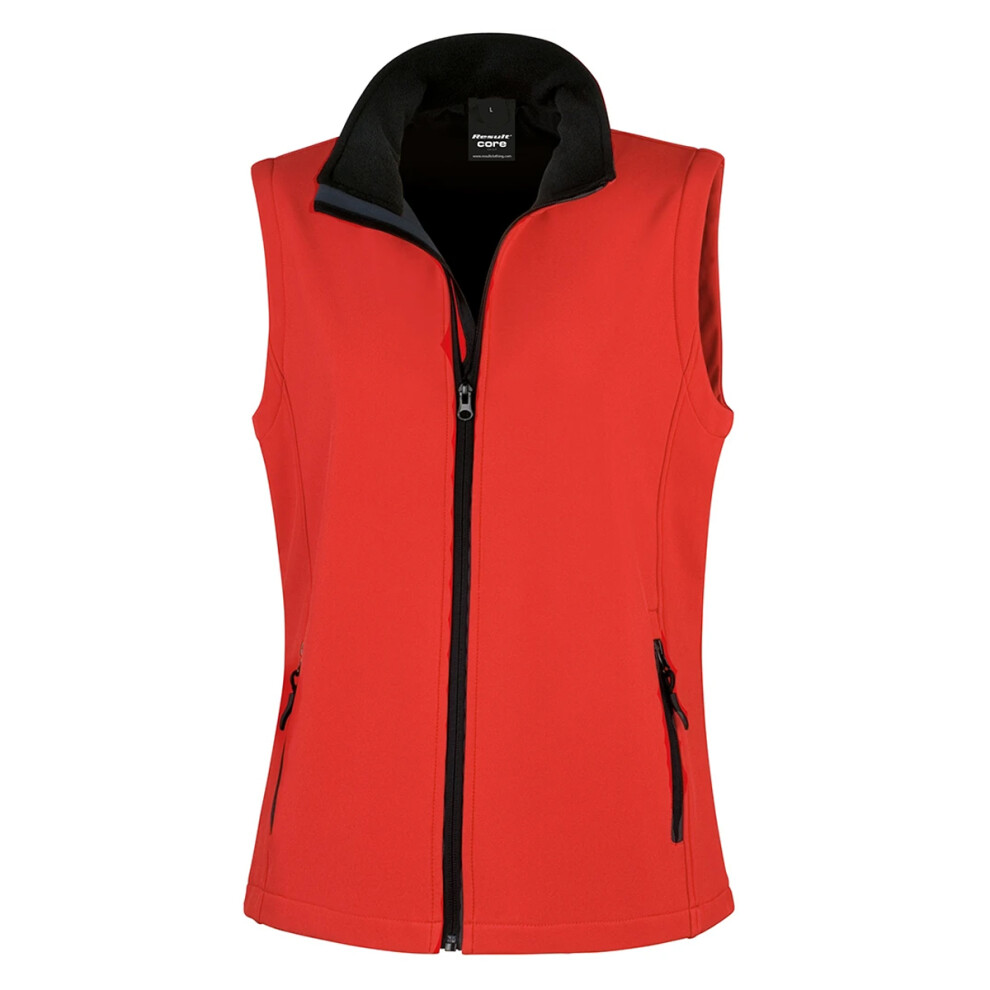 Result (L, Red/Black) Womens/Ladies Softshell Body Warmer