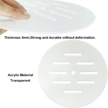 Acrylic Aquarium Lid with Vent Holes to Prevent Fish and Reptiles From Jumping Out, 7.8 Inch Diameter
