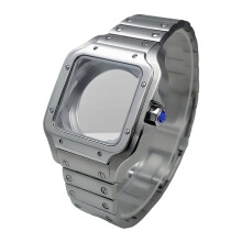NH35 38mm Square Watch Case Stainless Steel Watch Accessories Modification Parts for NH35 4R35 NH36 4R36 Movements
