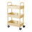 Plastic 3-Tier Rolling Cart for Kitchen Office 5