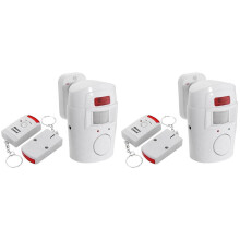 Infrared Motion Sensor Alarm with 4 Remotes