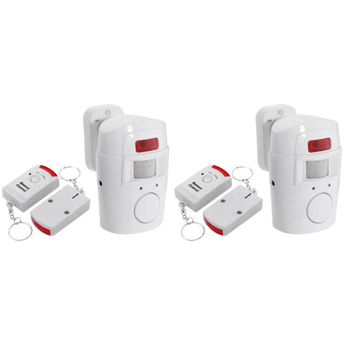 Infrared Motion Sensor Alarm with 4 Remotes