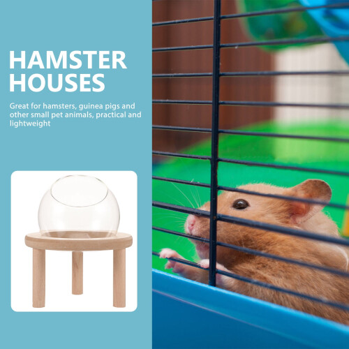 Wooden Hamster Sand Bath Platform Rectangular 1 Set 1