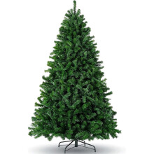 Pre-Lit White Flocked Christmas Tree with LED Lights