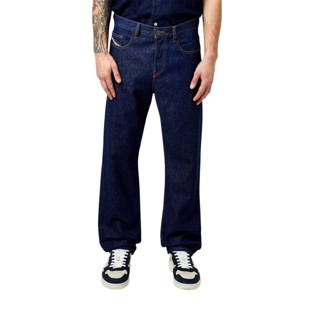 Diesel (31R, Blue) Mens Viker Straight Jeans