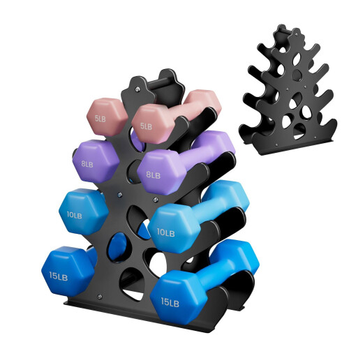 Heavy Duty Dumbbell Stand Matte Black 1 Unit