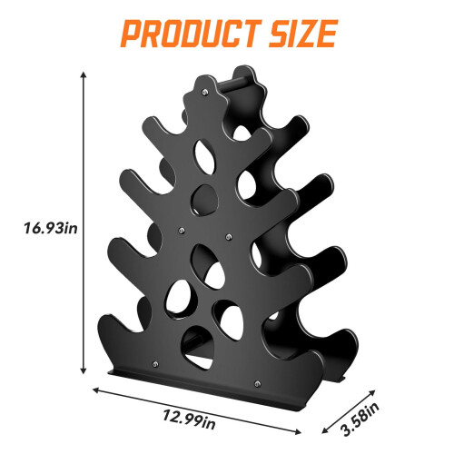 Heavy Duty Dumbbell Stand Matte Black 1 Unit 2
