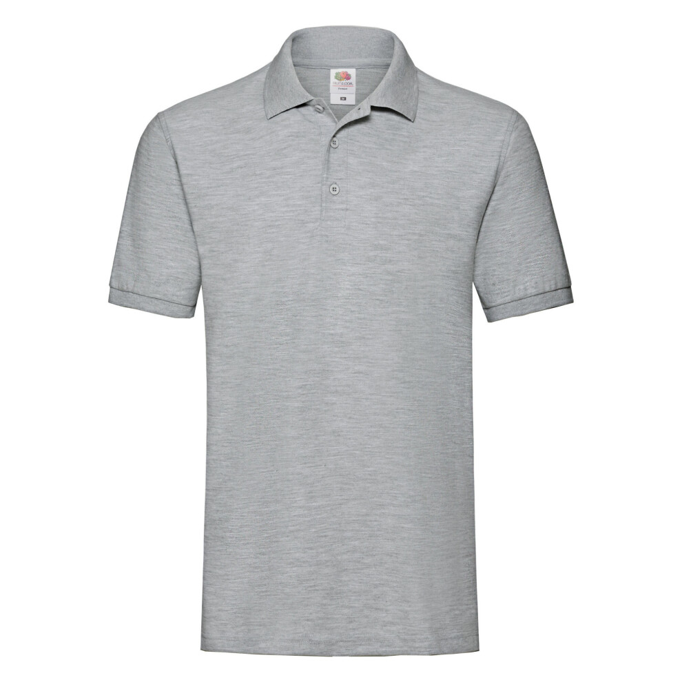 Fruit Of The Loom (2Xl, Athletic Heather) Premium Mens Short Sleeve Polo Shirt