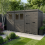 13x4 Pent Composite Shed Tanalised (Single Door, With Windows) 1