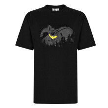 (3XL, Black/Yellow) Batman Mens Cityscape Cotton T-Shirt