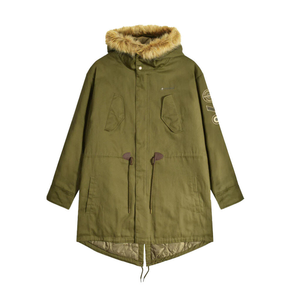 Lambretta (Xl, Khaki Green) Mens Cotton Canvas Parka