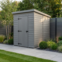 5x10 Pent Composite Shed Tanalised (Single Door, No Windows)