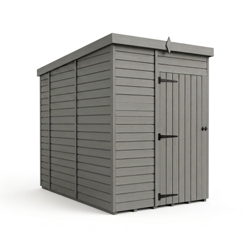 5x10 Pent Composite Shed Tanalised (Single Door, No Windows) 1