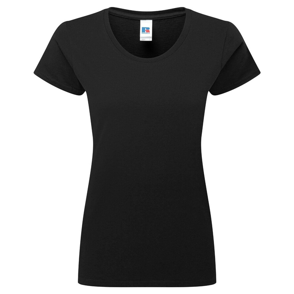 Russell (L, Black) Womens/Ladies Authentic Classic Ringspun Cotton T-Shirt