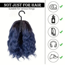 6pcs Long Hair Extensions Storage Bag Non-Woven Dust Proof Wigs Carrier Bags with Hanger for Home Salon Organizer
