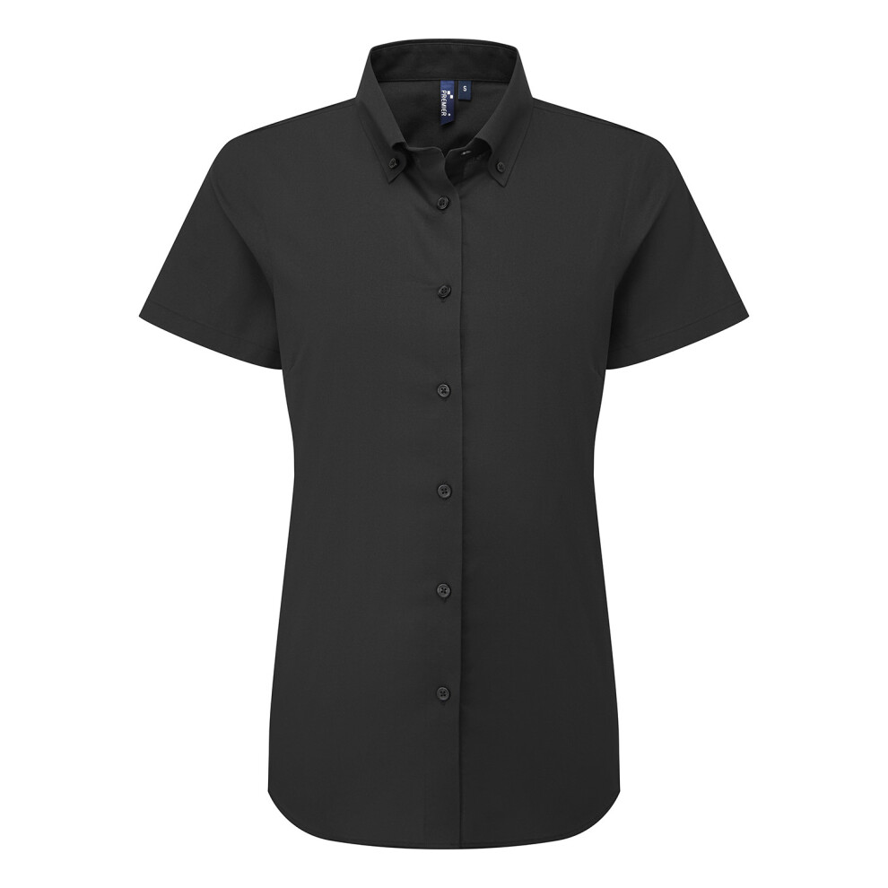 Premier (L, Black) Womens/Ladies Supreme Oxford Short-Sleeved Formal Shirt