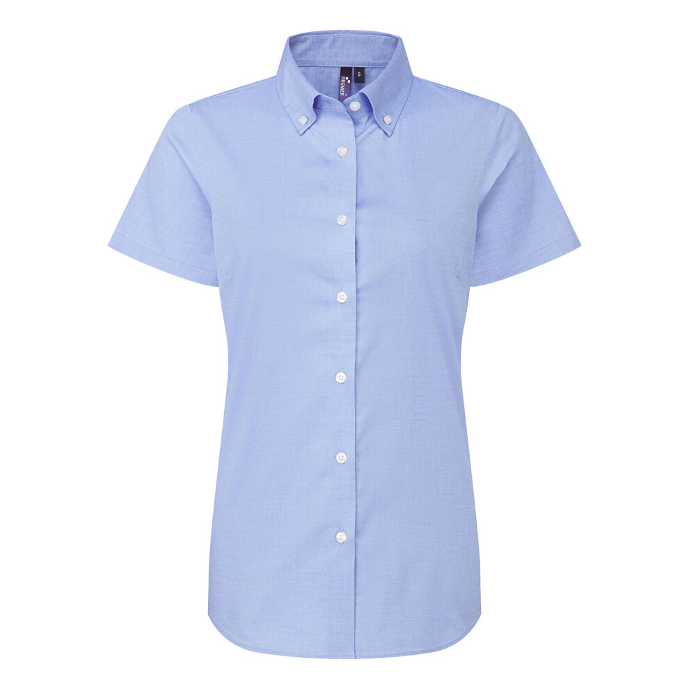 Premier (M, Oxford Blue) Womens/Ladies Supreme Oxford Short-Sleeved Formal Shirt