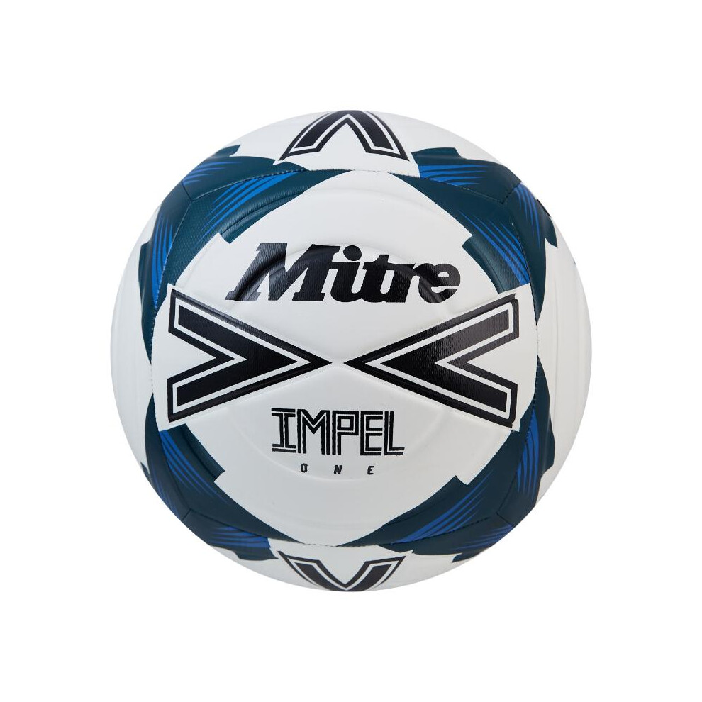 Mitre (4, White/Black/Teal) Impel One Football