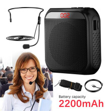 2X Casque de Microphone Amplificateur de Voix Portable, Amplificateur de Voix Rechargeable pour Enseignants, Formation, Guide Touristique, Salle de