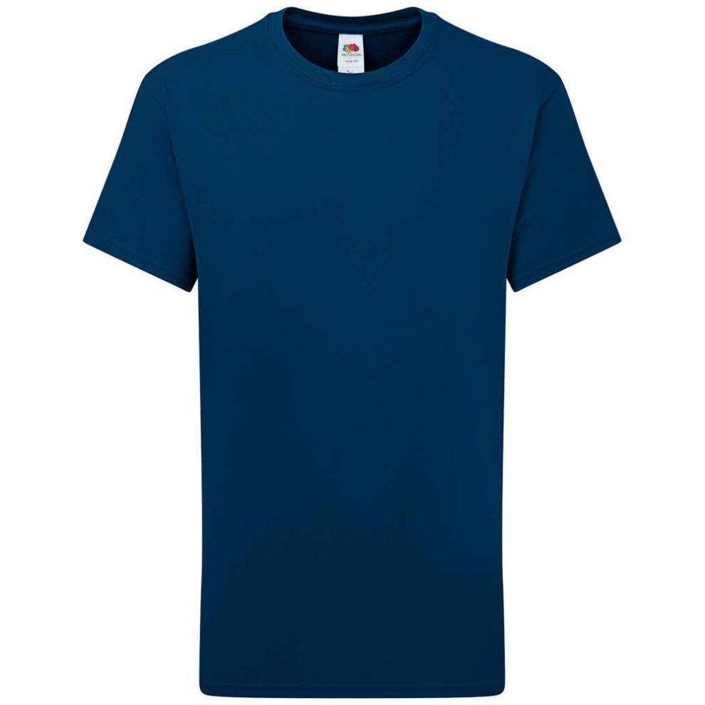 Fruit Of The Loom (7-8 Years, Mountain Blue) Childrens/Kids Iconic 195 Premium T-Shirt