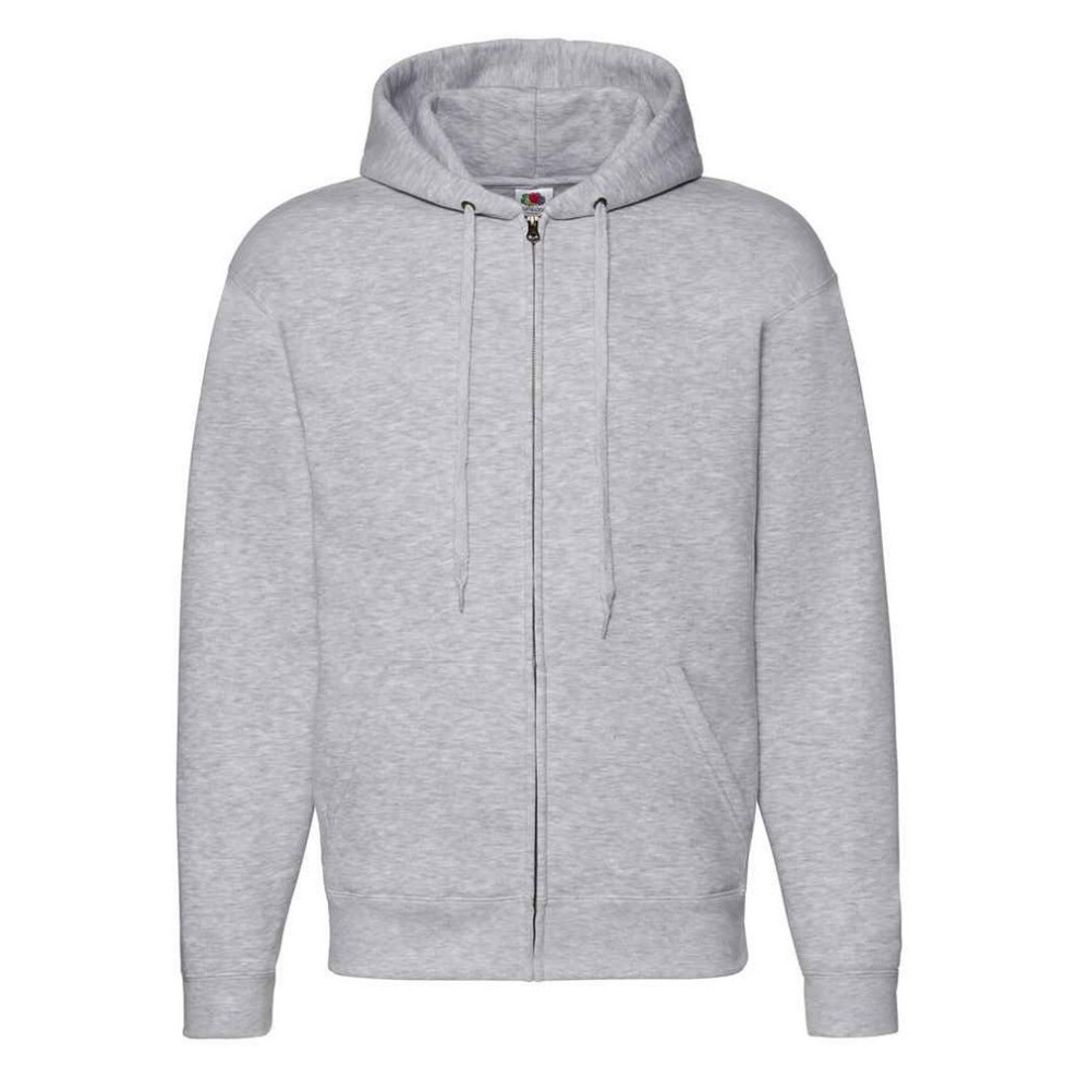 Fruit Of The Loom (M, Heather Grey) Unisex Adult Premium Full Zip Hoodie