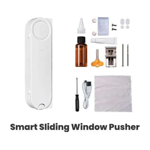 Tuya ZigBee  Sliding Window Pusher Automatic Opener Closer Solar Charging App Remote Control for Alexa  Home