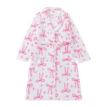 Soft Flannel Winter Bathrobe Fleece Print Pattern