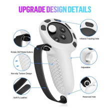 4x para Meta Quest 3, Cubierta Protectora, Empuñaduras de Controlador, Cubierta Frontal para Auriculares y Cubierta Facial, Accesorios VR-
