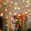 Luzes de Natal com figuras de Papai Noel e boneco de neve. 1