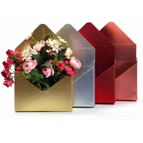 Presentask med blommigt kuvert, 30x20x7,5 cm 2