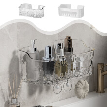 Boîte de rangement cosmétique transparente murale Msgweeeg
