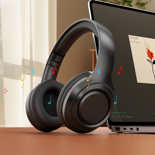 Trådløst Bluetooth-headset til børn med støjreduktion, sort