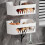 Boîte de rangement cosmétique transparente murale Msgweeeg 6