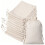 Sacos de algodão com cordão, brancos, 17 x 23 cm (6,7 x 9 polegadas), 20 unidades. 1