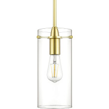 Brass Pendant Light Kitchen Island Clear Glass Large