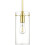 Brass Pendant Light Kitchen Island Clear Glass Large 1