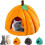 Pumpkin Cat Bed Halloween Shape with Removable Cushion and 1