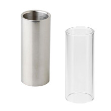 Stainless Steel and Glass Guitar Slide Bars 2 Pieces