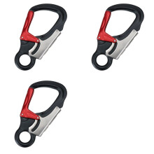 3X 35KN Aviation Aluminium Karabiner Haupt Schloss Außen Klettern Karabiner Hänger Haken Schnalle Kletter Ausrüstung, Schwarz