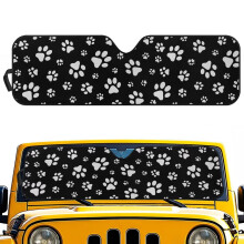 Foldable Pet Paws Windshield Sun Shade for Jeep Wrangler TJ