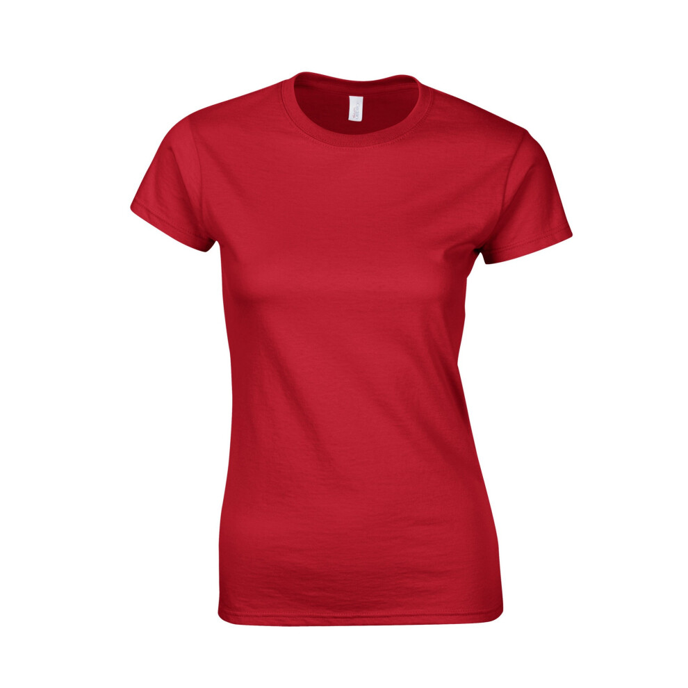 Gildan (M, Red) Womens/Ladies Softstyle Ringspun Cotton T-Shirt