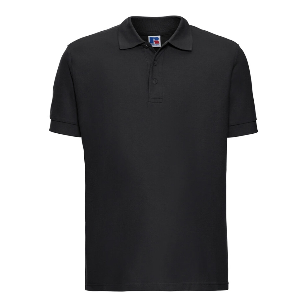 Russell (Xxl, Black) Mens Ultimate Classic Cotton Polo Shirt