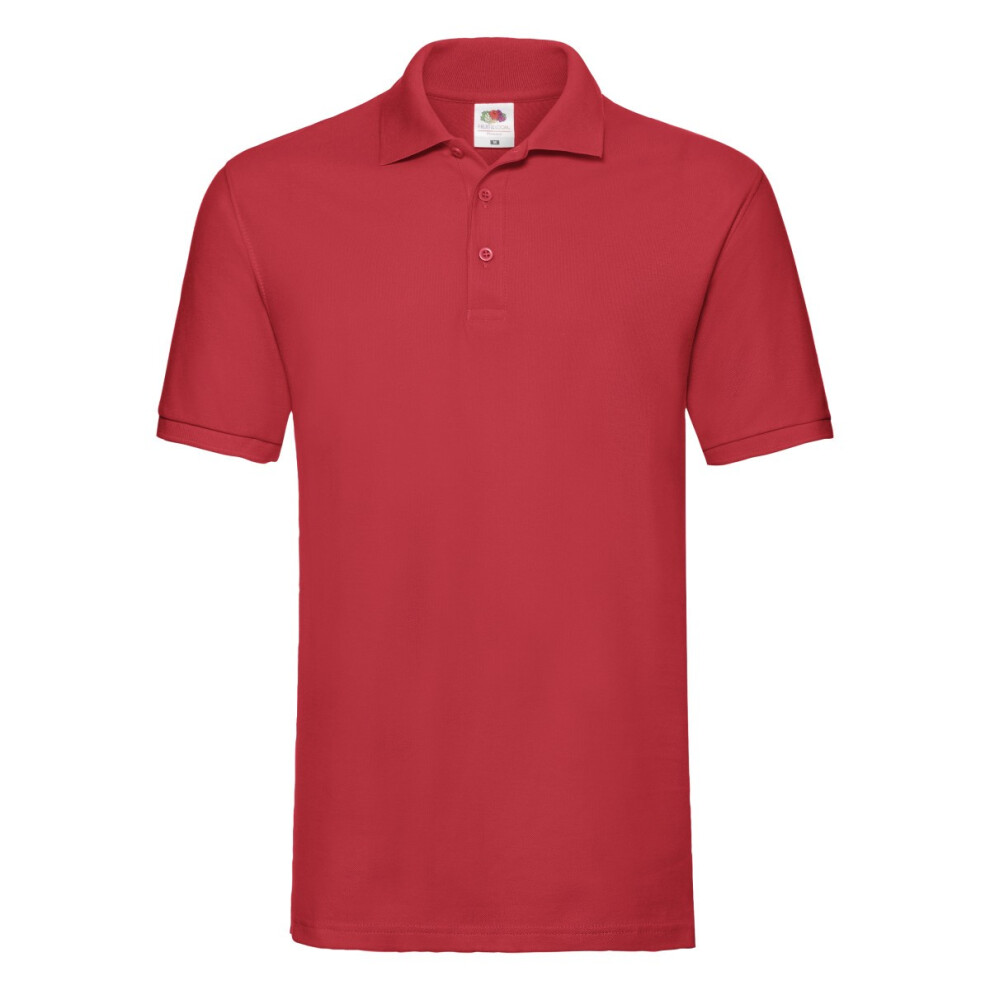 Fruit Of The Loom (Xxl, Red) Mens Premium Pique Polo Shirt