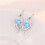 925 Sterling Silver Plumeria Drop Earrings Blue One Size 2
