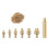 Heat Insert Nut Iron Tip M2-M8 Brass Thread Embedded Kit Heat Insertion Tool with M3 Nut for 3D Printer Soldering Iron 1