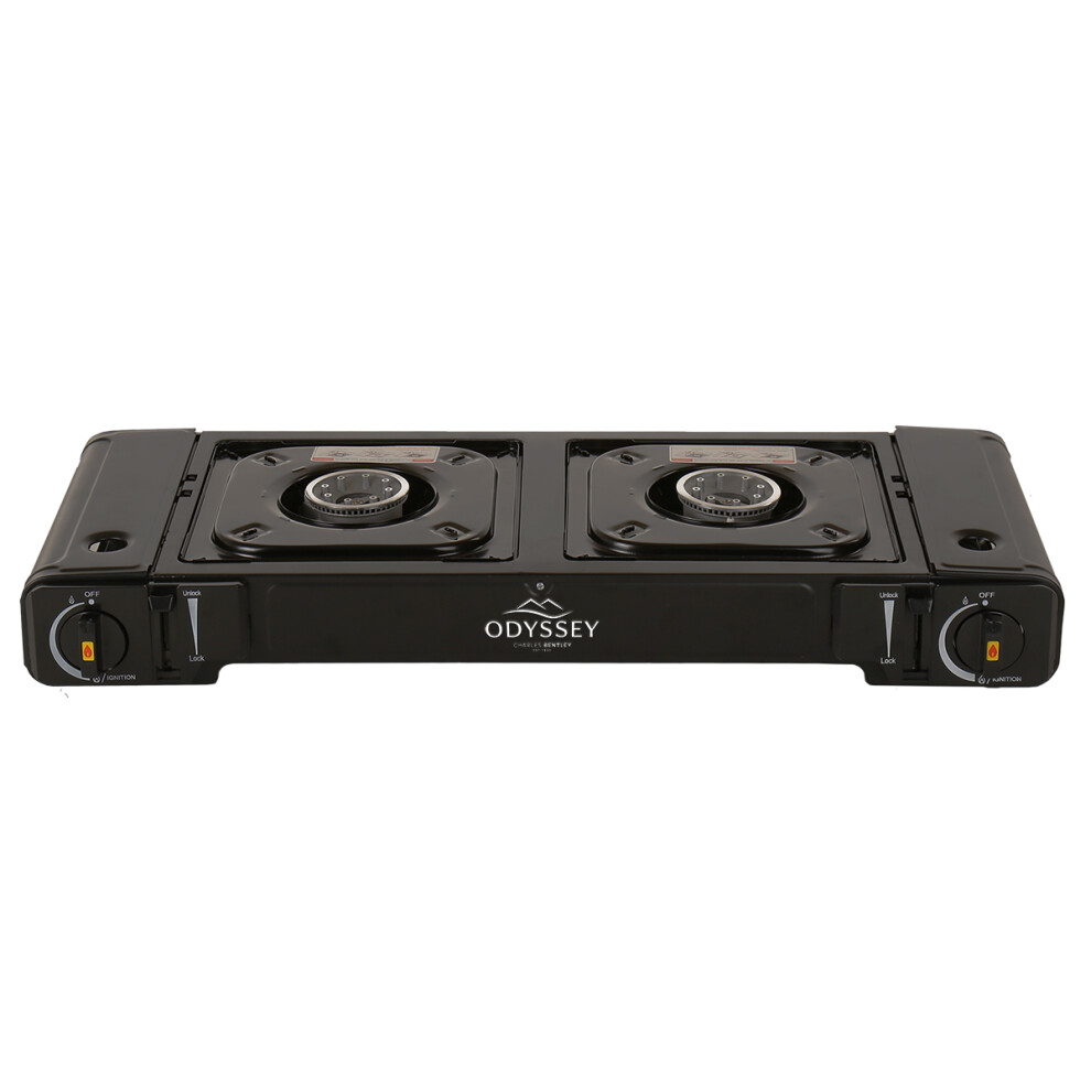 Charles Bentley Odyssey Black Camping Double Gas Stove - Image 7